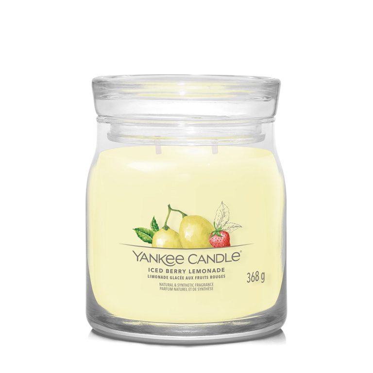 Yankee Candle Aromatická svíčka Signature sklo střední Iced Berry Lemonade 368 g
