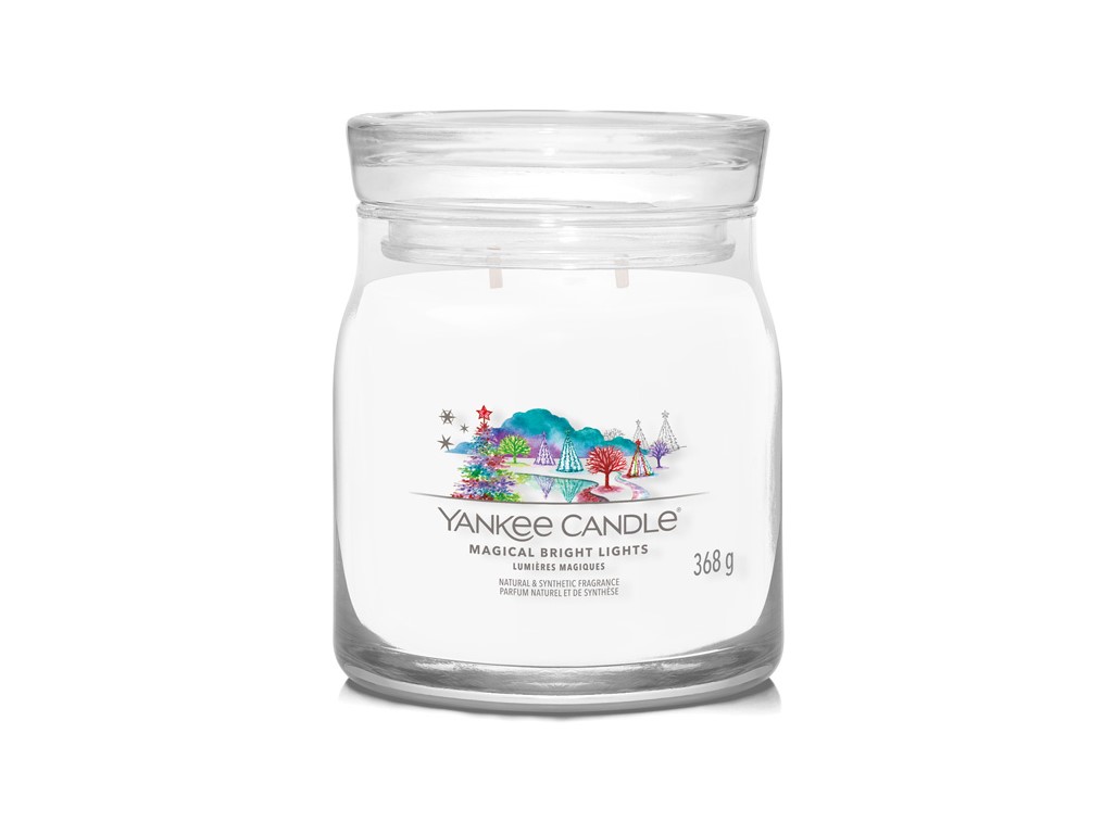 Levně Yankee Candle Aromatická svíčka Signature sklo střední Magical Bright Lights 368 g