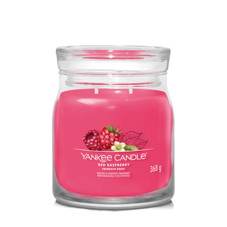 Levně Yankee Candle Aromatická svíčka Signature sklo střední Red Raspberry 368 g