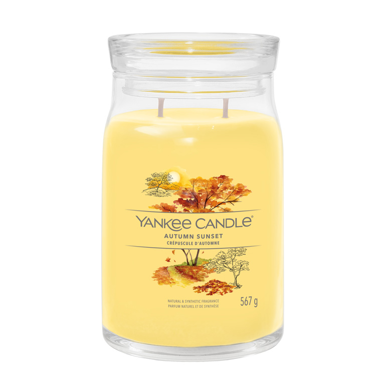 Yankee Candle Aromatická svíčka Signature sklo velké Autumn Sunset 567 g