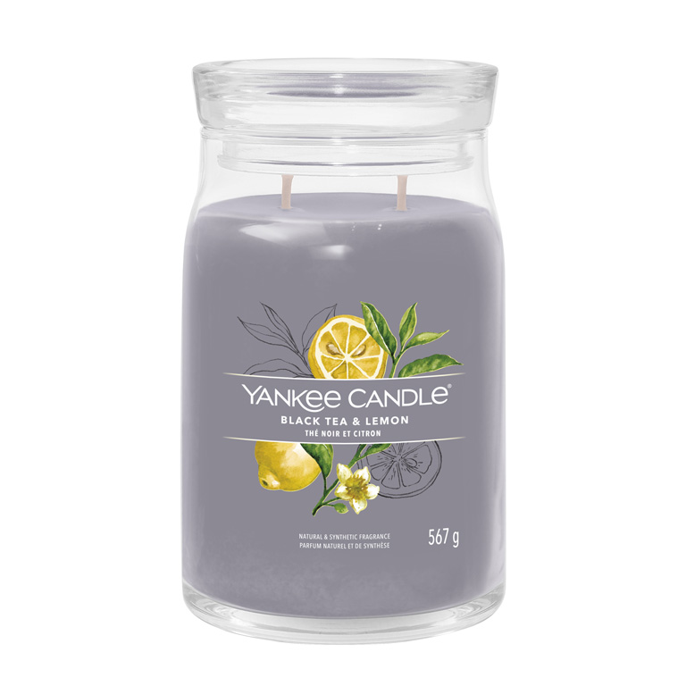 Zobrazit detail výrobku Yankee Candle Aromatická svíčka Signature sklo velké Black Tea & Lemon 567 g