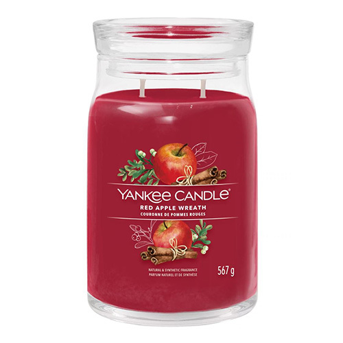 Levně Yankee Candle Aromatická svíčka Signature sklo velké Red Apple Wreath 567 g