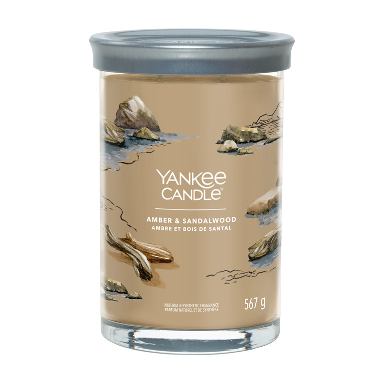 Yankee Candle Aromatická svíčka Signature tumbler velký Amber & Sandalwood 567 g