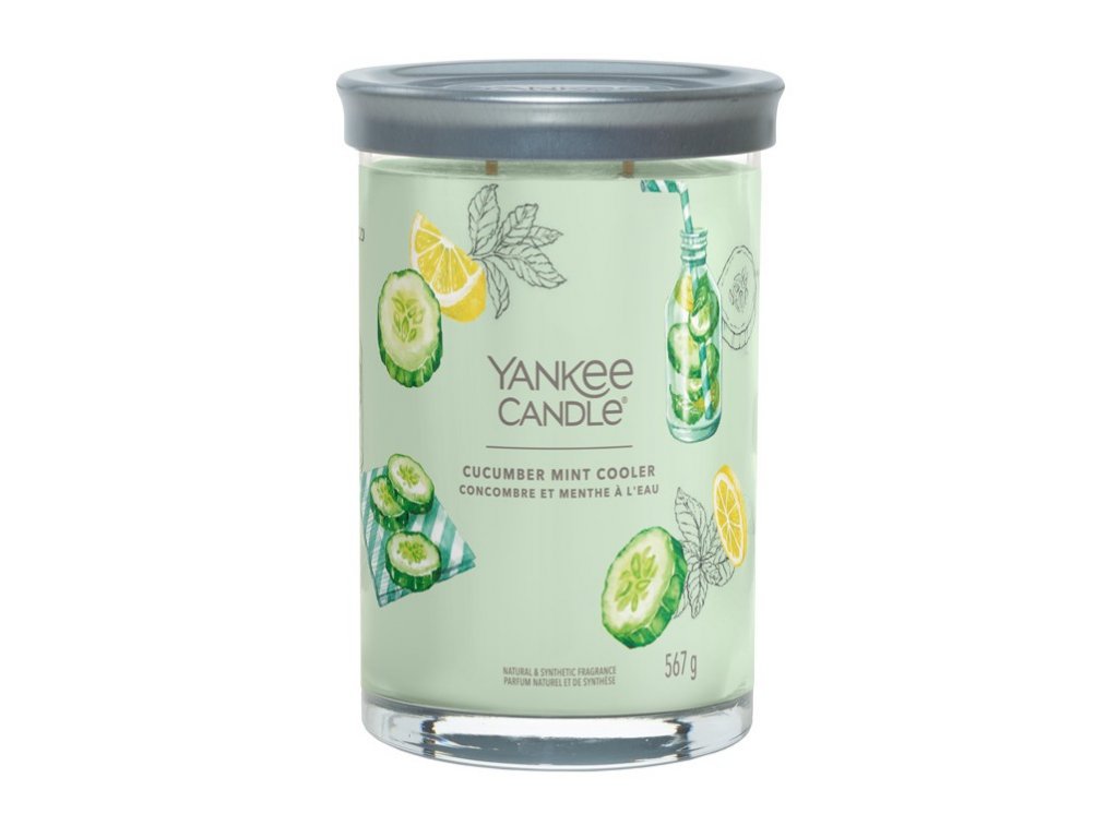 Levně Yankee Candle Aromatická svíčka Signature tumbler velký Cucumber Mint Cooler 567 g