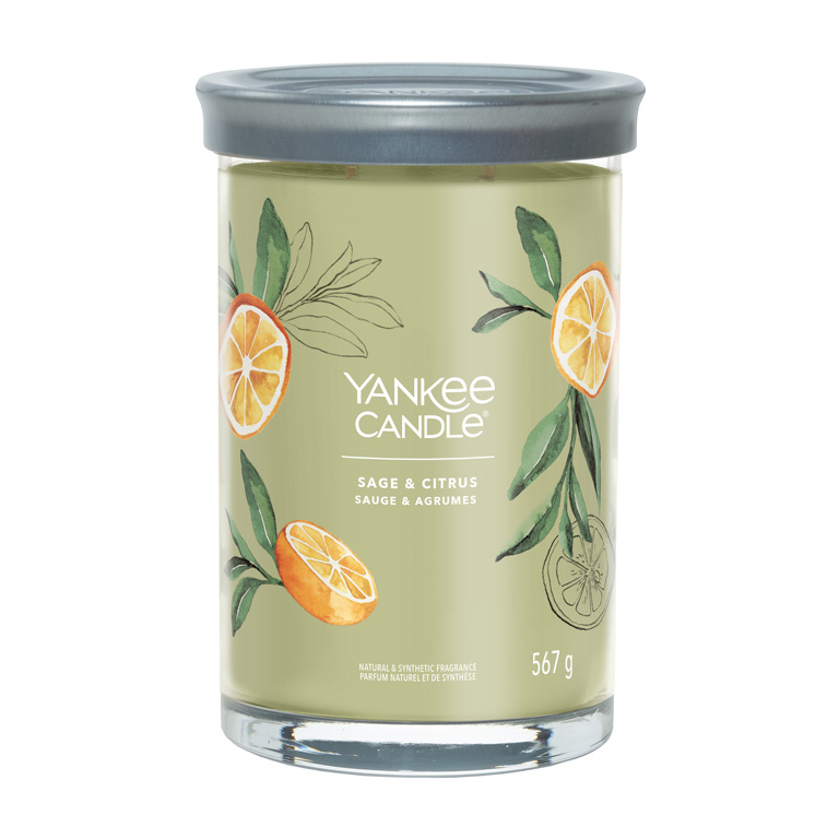 Yankee Candle Aromatická svíčka Signature tumbler velký Sage & Citrus 567 g