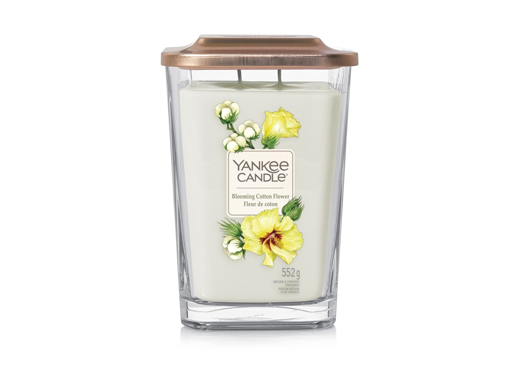 Zobrazit detail výrobku Yankee Candle Aromatická svíčka velká hranatá Blooming Cotton Flower 552 g