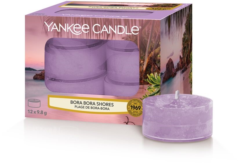 Levně Yankee Candle Aromatické čajové svíčky Bora Bora Shores 12 x 9,8 g