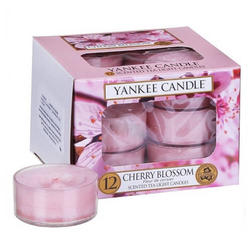 Yankee Candle Aromatické čajové svíčky Cherry Blossom 12 x 9,8 g