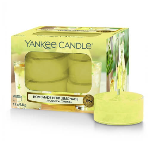 Yankee Candle Aromatické čajové sviečky Homemade Herb Lemonade 12 x 9,8 g