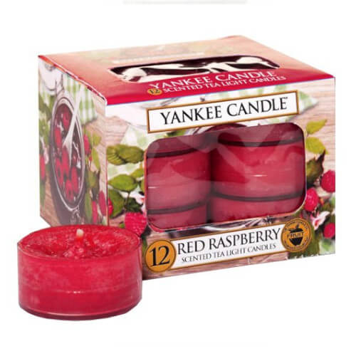 Yankee Candle Aromatické čajové svíčky Red Raspberry 12 x 9,8 g