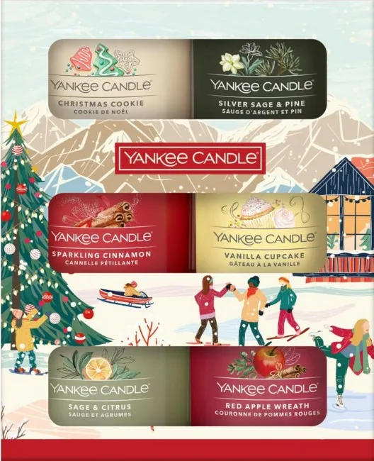 Yankee Candle Darčeková sada sklenených votívnych sviečok 6 x 37 g