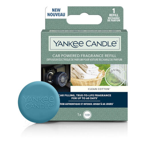 Yankee Candle Náplň do difuzéru do zásuvky auta Car Powered Clean Cotton 1 ks
