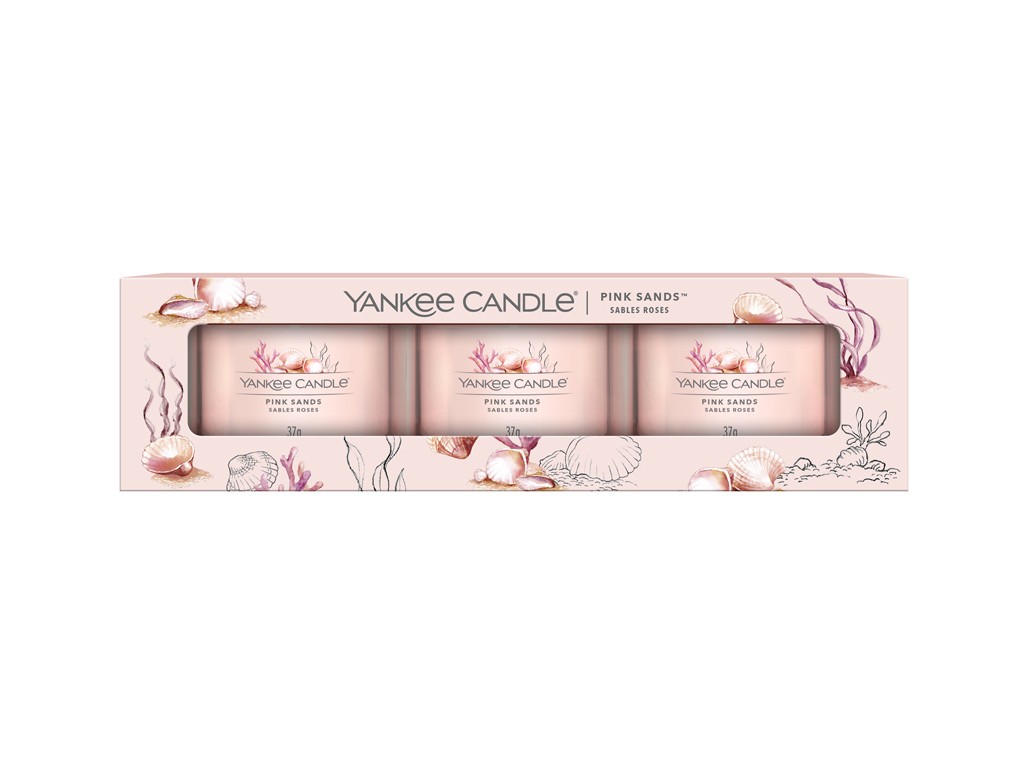 Zobrazit detail výrobku Yankee Candle Sada votivních svíček ve skle Pink Sands 3 x 37 g