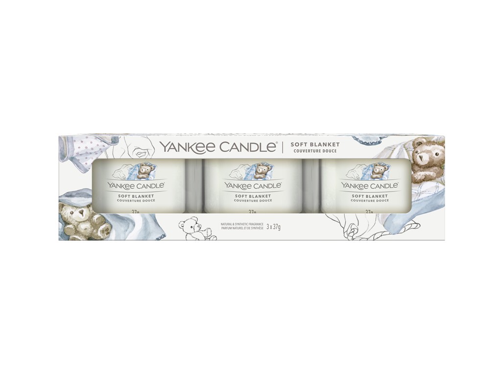 Zobrazit detail výrobku Yankee Candle Sada votivních svíček ve skle Soft Blanket 3 x 37 g