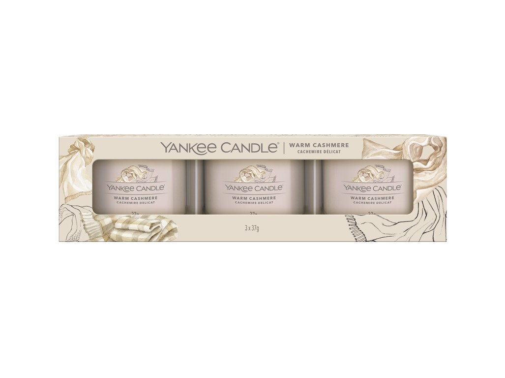Zobrazit detail výrobku Yankee Candle Sada votivních svíček ve skle Warm Cashmere 3 x 37 g