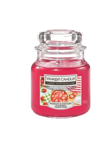 Yankee Candle Vonná svíčka Home Inspiration malá Sugared Strawberries 104 g