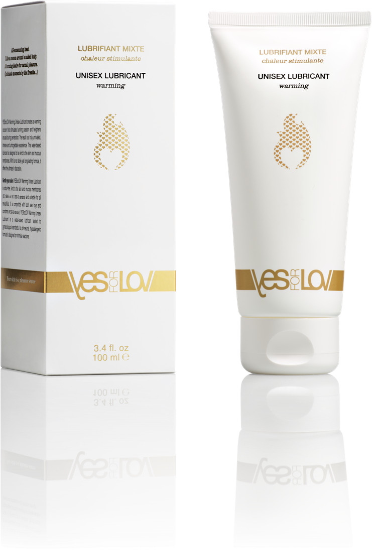 YESforLOV Hrejivý lubrikačný gél (Unisex Lubricant Warning) 100 ml