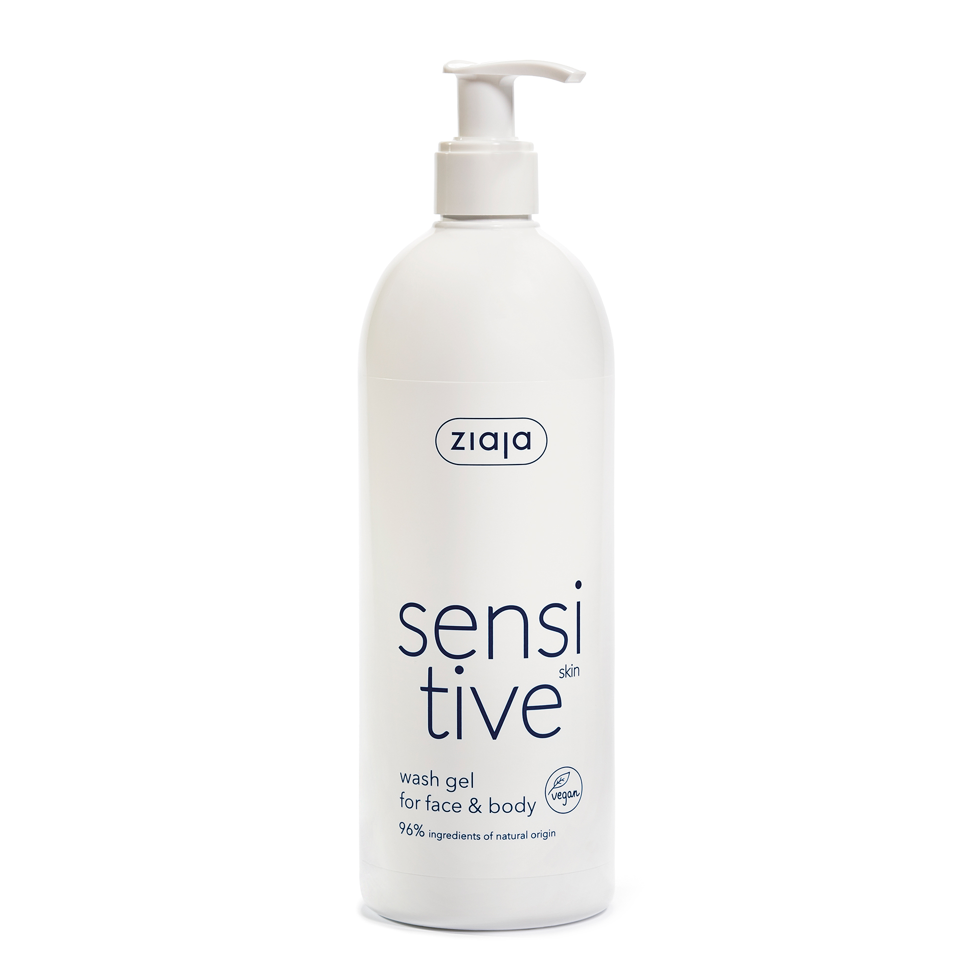 Levně Ziaja Krémový mycí gel na obličej a tělo Sensitive (Face & Body Wash Gel) 400 ml