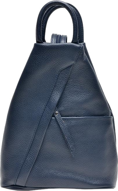 Levně Carla Ferreri Dámský kožený batoh CF1625 Blu