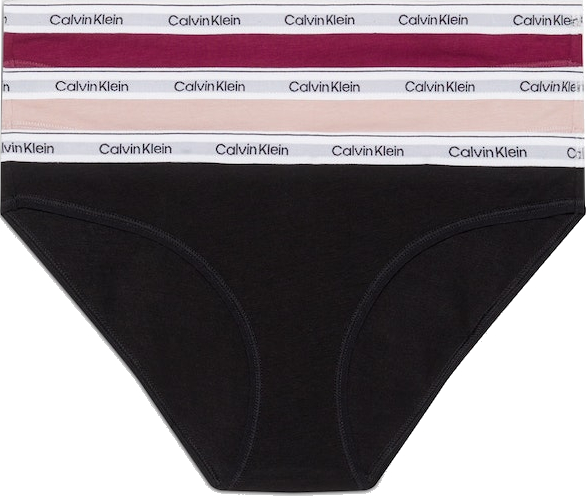 Calvin Klein 3 PACK - dámske nohavičky Bikini QD5207E-NP6 XL