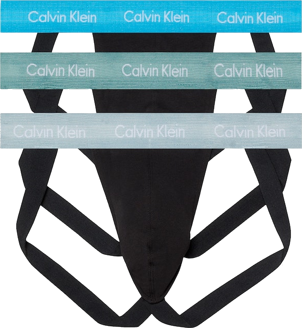 Calvin Klein 3 PACK - pánské slipy JOCK STRAP NB3363A-N22 L