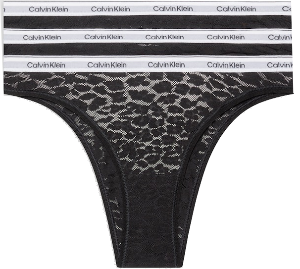 Calvin Klein 3 PACK - dámské kalhotky Brazilian PLUS SIZE QD5225E-UB1-plus-size XXL