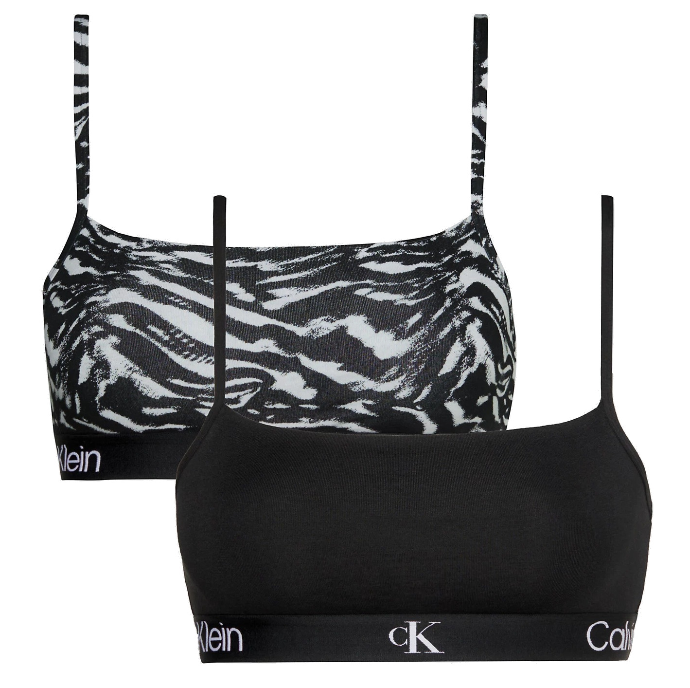 Calvin Klein 2 PACK- dámská podprsenka CK96 Bralette QF7215E-BIK XL
