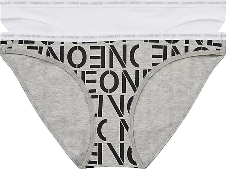 Calvin Klein 2 PACK - dámské kalhotky Bikini CK One QD3789E-1CQ L