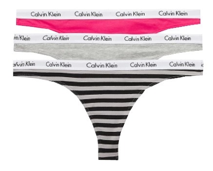 Calvin Klein 3 PACK - dámská tanga PLUS SIZE QD3800E-658 3XL