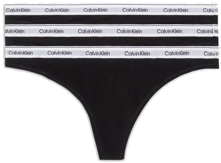 Levně Calvin Klein 3 PACK - dámská tanga PLUS SIZE QD5209E-UB1-plus-size XXL
