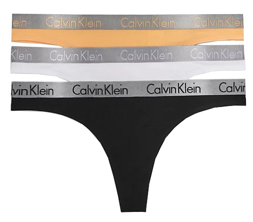 Calvin Klein 3 PACK - dámske tangá QD3560E-BP6 L