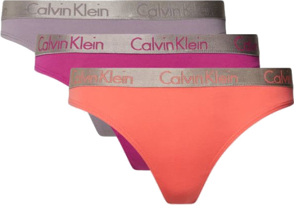 Levně Calvin Klein 3 PACK - dámská tanga QD3560E-I2L L