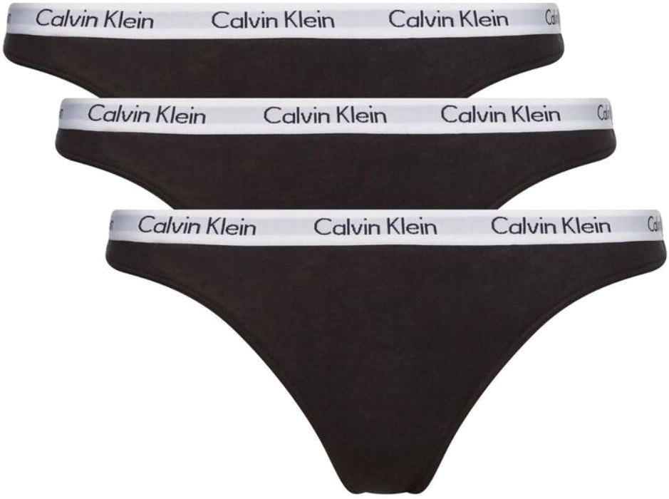 Calvin Klein 3 PACK - dámske tangá QD3587E-001 XS
