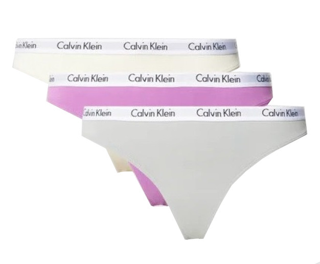 Calvin Klein 3 PACK - dámske tangá PLUS SIZE QD3800E-CFU XXL