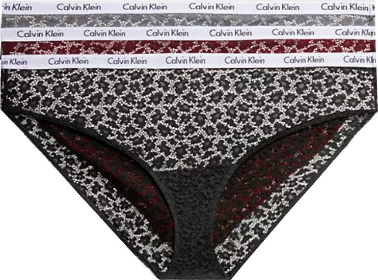 Calvin Klein 3 PACK - dámské kalhotky Bikini PLUS SIZE QD3975E-BP7 2XL