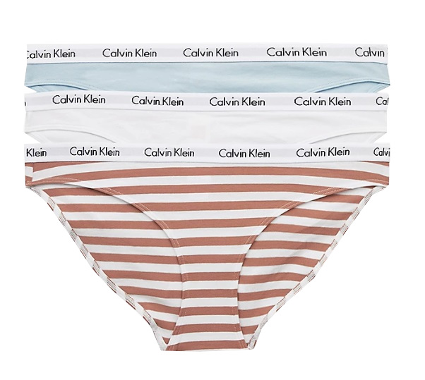 Calvin Klein 3 PACK - dámské kalhotky Bikini QD3588E-642 XL