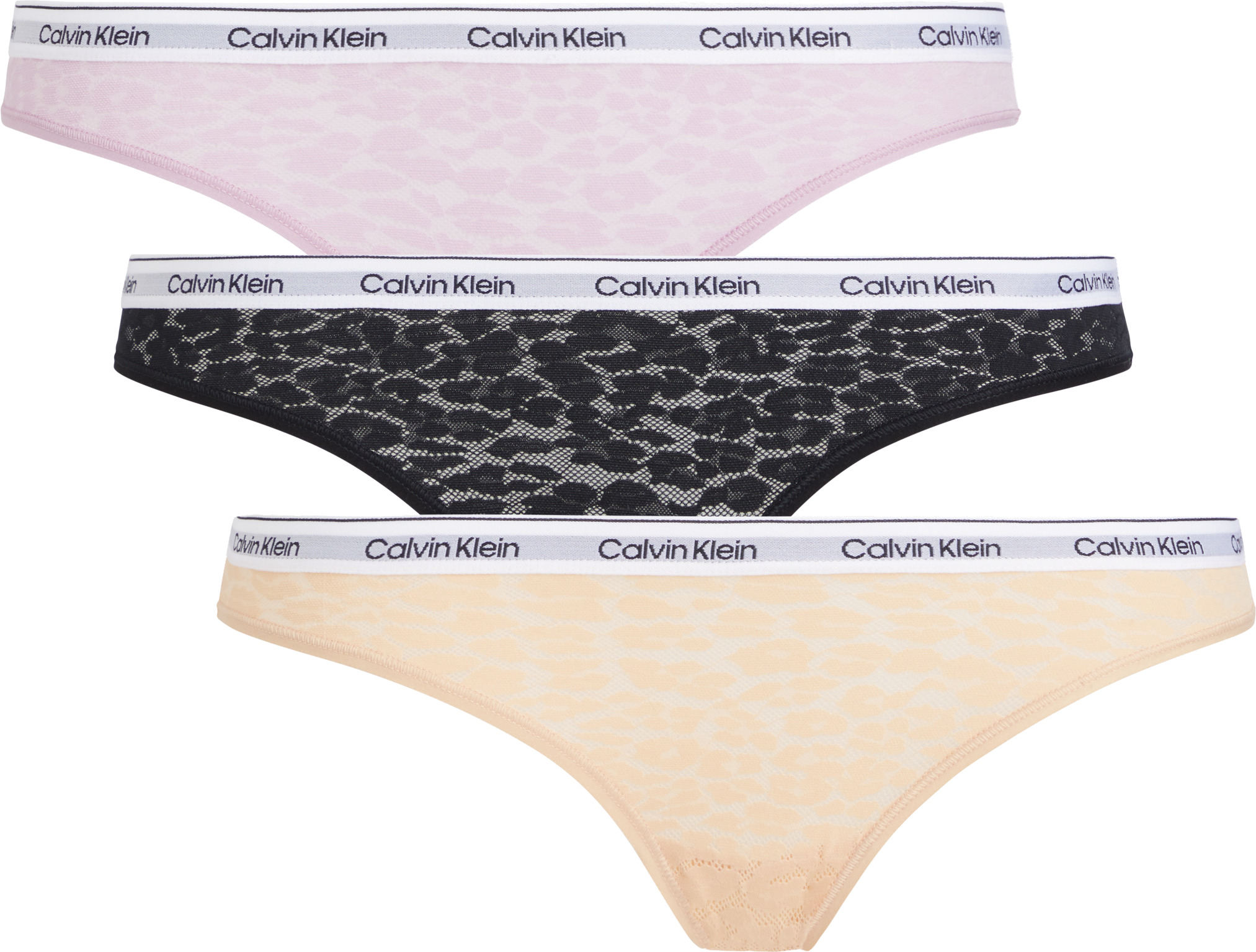 Calvin Klein 3 PACK - dámske nohavičky Brazilian QD5068E-GP9 M