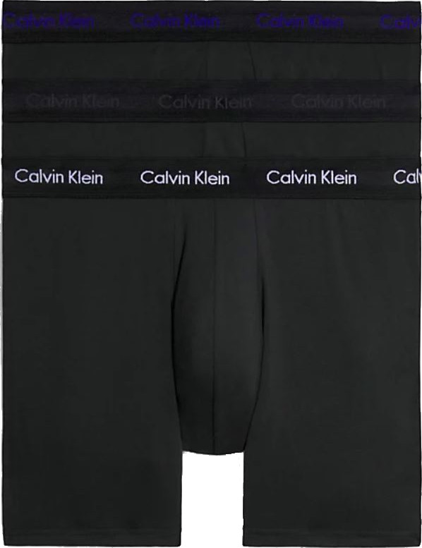 Calvin Klein 3 PACK - COTTON STRETCH Férfi boxeralsó, fekete, méret S