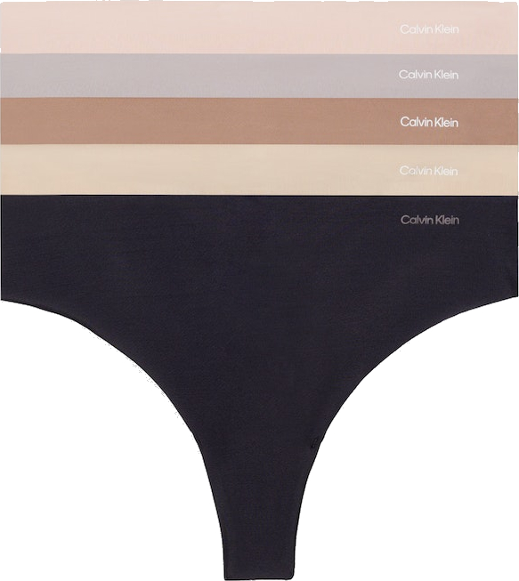 Calvin Klein 5 PACK - dámská tanga QD3556E-NP1 S