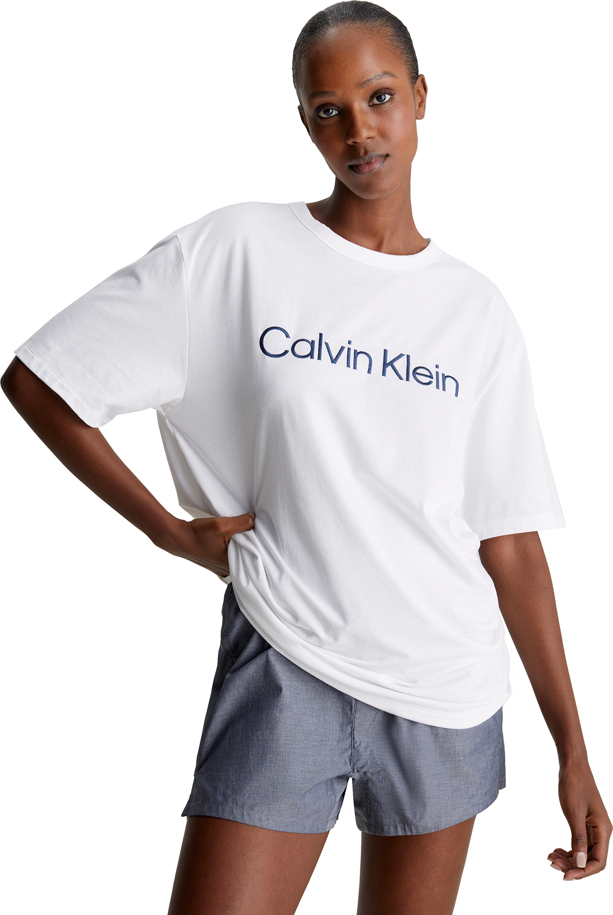 Levně Calvin Klein Dámské triko Relaxed Fit QS7069E-100 L