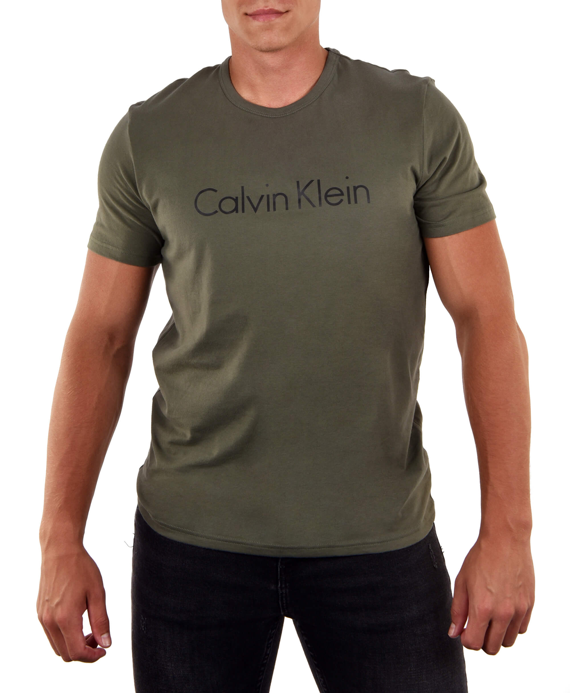 Calvin Klein Pánské triko Regular Fit NM1129E-3HU Hunter M