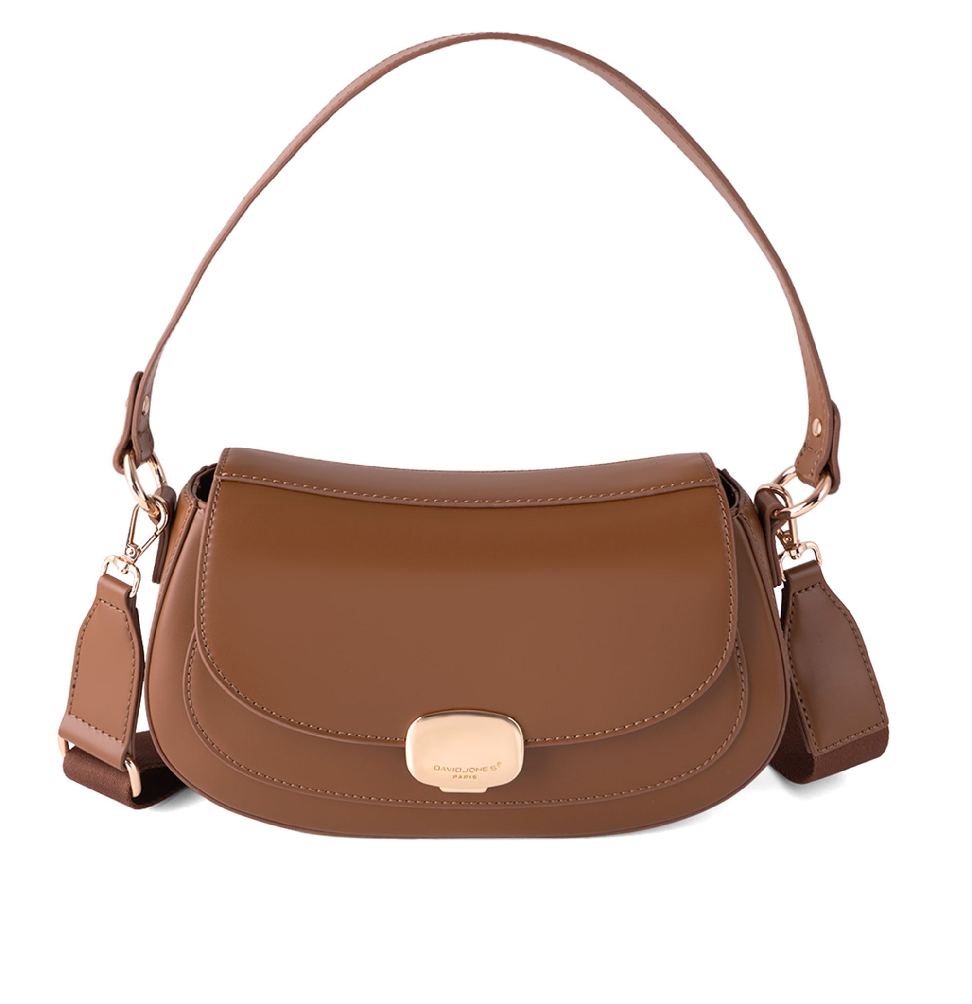 David Jones Dámská kabelka Banana Bag CM7175 Cognac