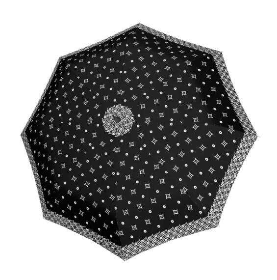 Doppler Női összecsukható esernyő Black&white 7441465BW04
