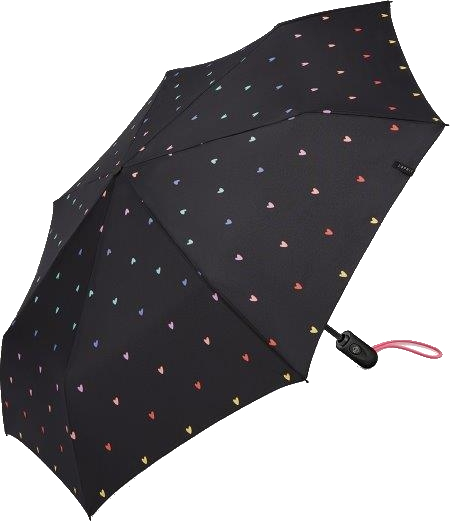 Esprit Dámský skládací deštník Easymatic Light 58694 black rainbow