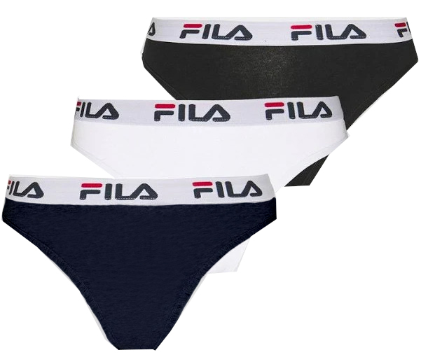 Levně Fila 3 PACK - dámské kalhotky Brazilian FU6067/3-997 L