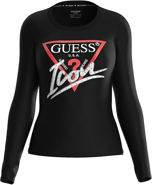 Guess Dámské triko Regular Fit W4YI33I3Z14-JBLK XXL