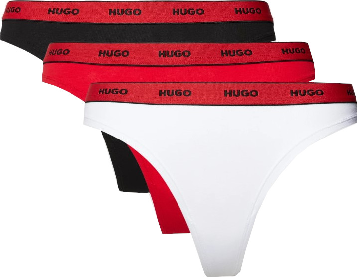 Hugo Boss 3 PACK - dámská tanga HUGO 50480150-990 XXL