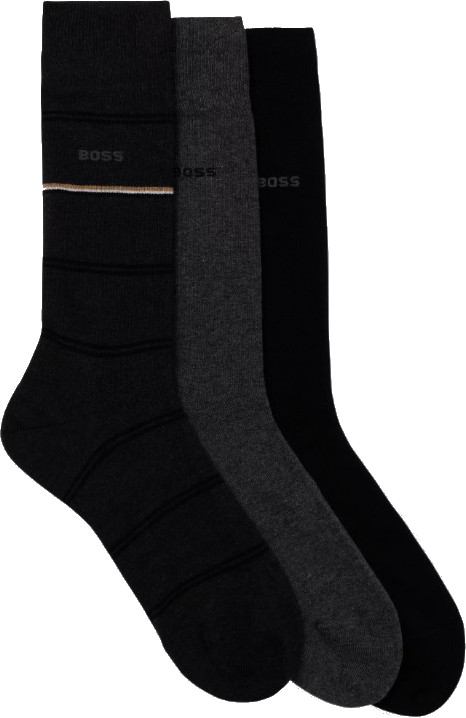 Hugo Boss 3 PACK - pánské ponožky BOSS 50515154-012 40-46