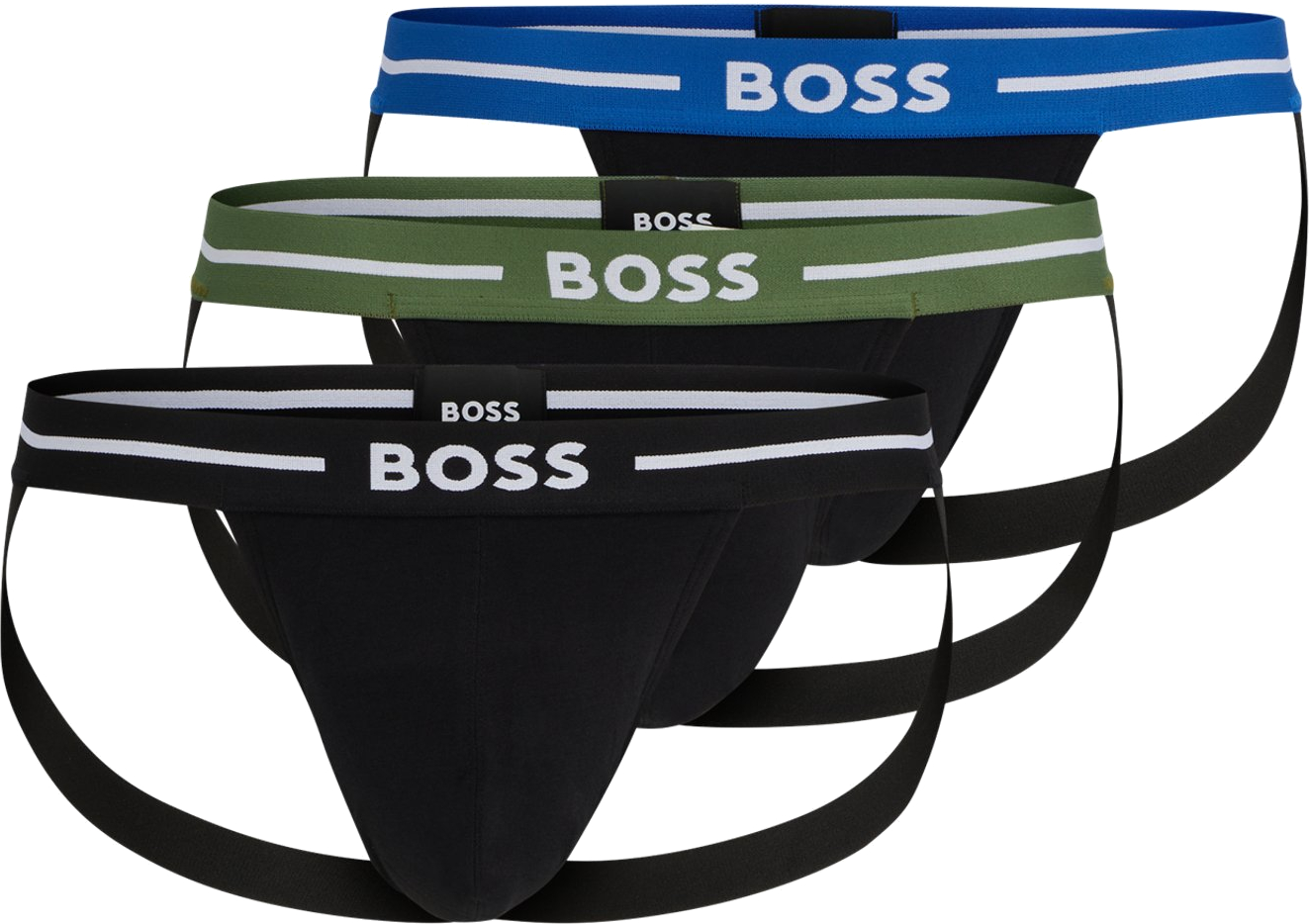 Hugo Boss 3 PACK - pánske slipy BOSS JOCK STRAP 50514965-965 XL