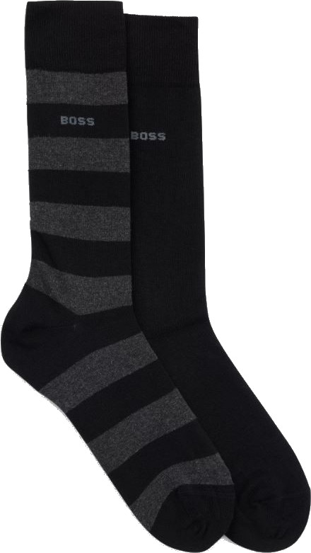 Hugo Boss 2 PACK - pánské ponožky BOSS 50493216-001 43-46